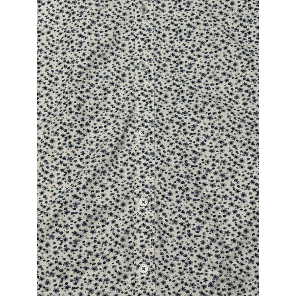 Denim & Flower Men's Shirt Short Sleeve Medium Blue Floral Button Down Slim Fit - Picture 4 of 10